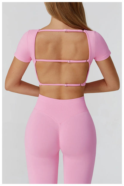 Women’s Seamless Short-Sleeve Crop Top