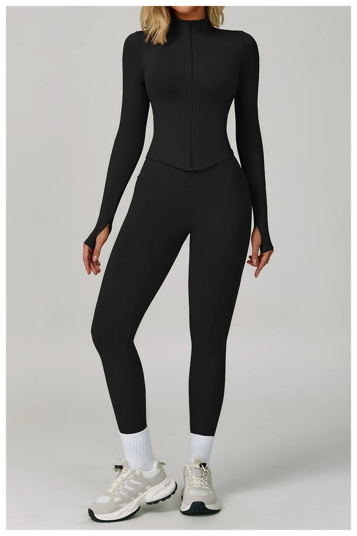 Compression Sports Top & High-Waist Leggings