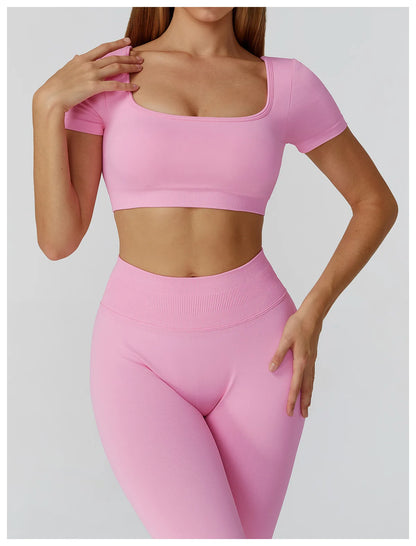 Women’s Seamless Short-Sleeve Crop Top