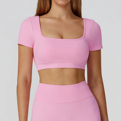 Women’s Seamless Short-Sleeve Crop Top