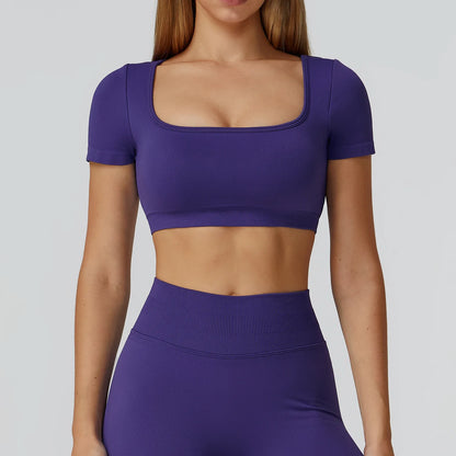Women’s Seamless Short-Sleeve Crop Top