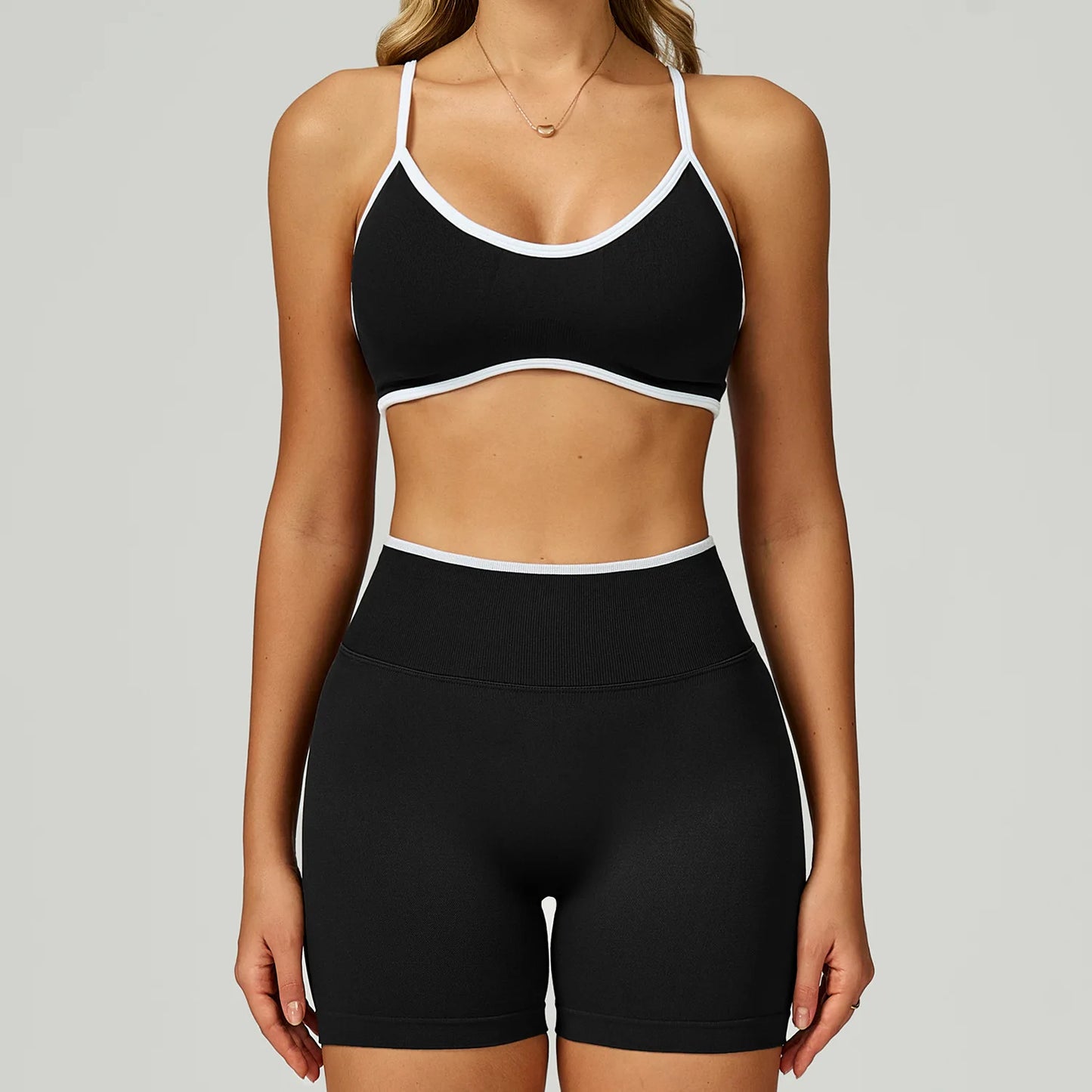 Long-Sleeve Crop Top & High-Waist Leggings