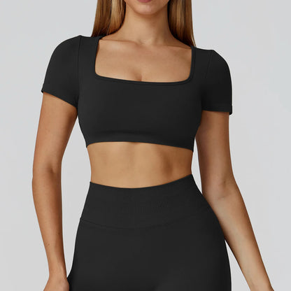 Women’s Seamless Short-Sleeve Crop Top