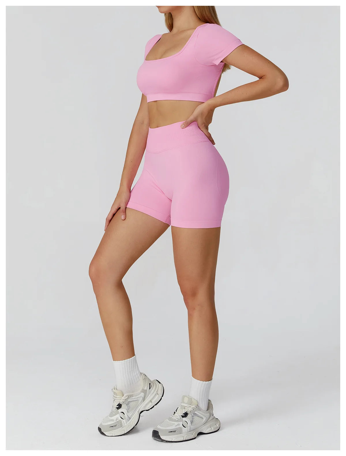 High Waist Shorts & Crop Top