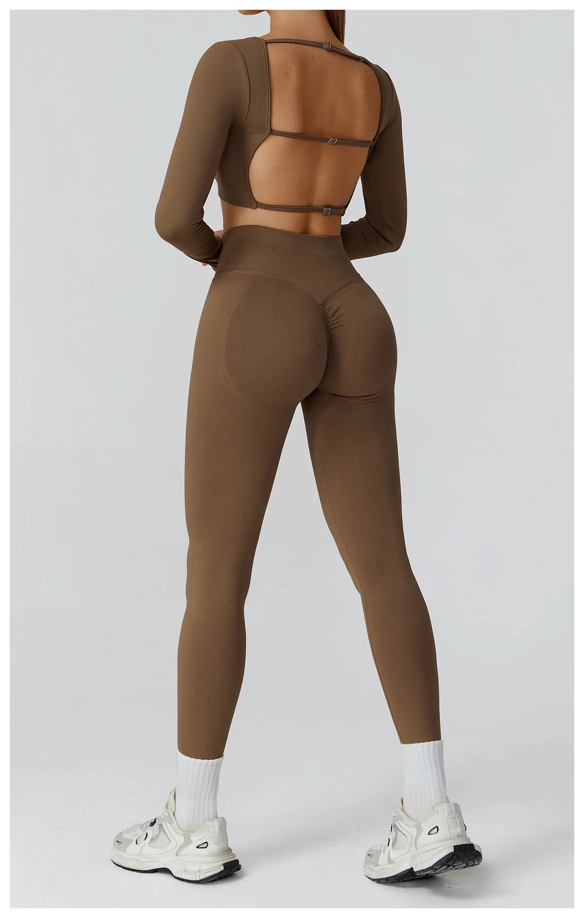 2-Piece High-Waist Yoga Set with Crop Top