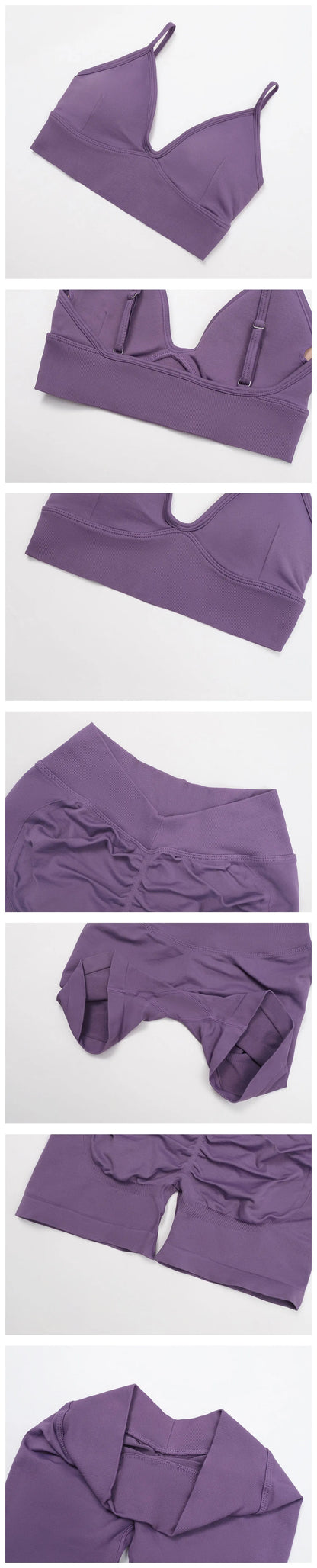 Seamless Sports Top & High-Waist Compression Shorts