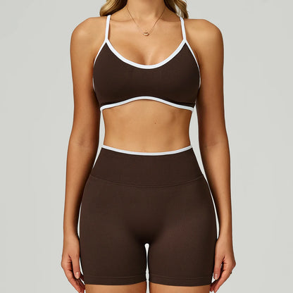 Sports Bra & High-Waist Shorts