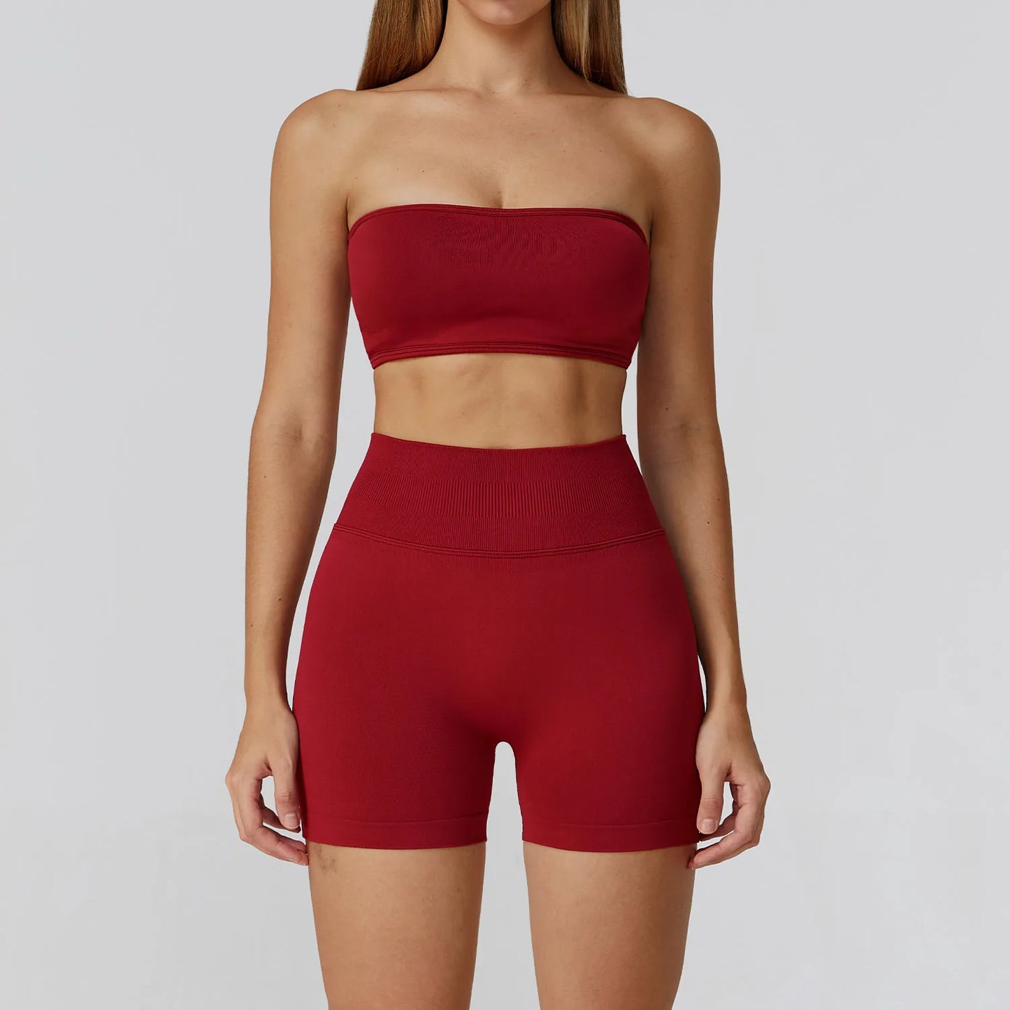 2-Piece High-Waist Yoga Set with Crop Top