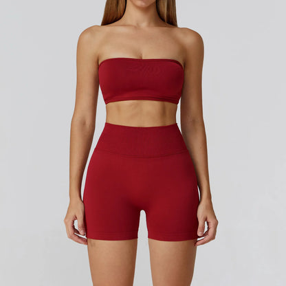 2-Piece High-Waist Yoga Set with Crop Top