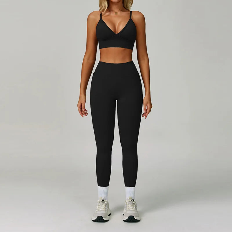 Sports Bra & High-Waist Leggings