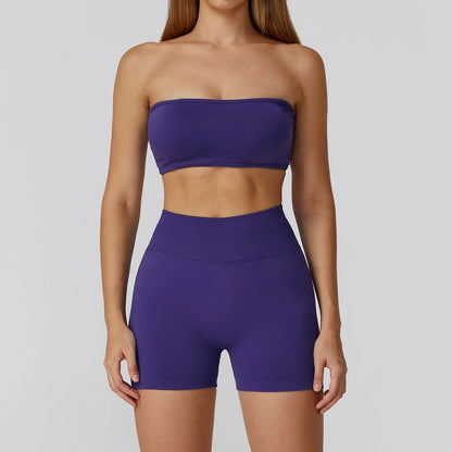 2-Piece High-Waist Yoga Set with Crop Top