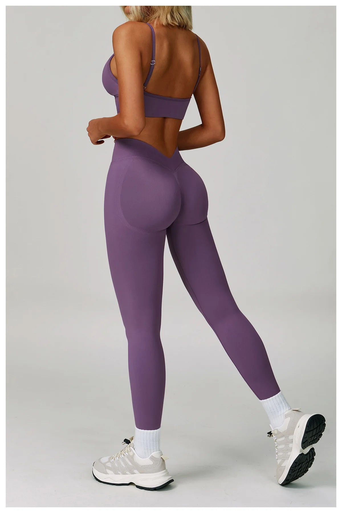 Compression Sports Top & High-Waist Leggings