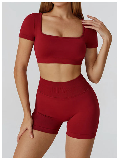 Women’s Seamless Short-Sleeve Crop Top