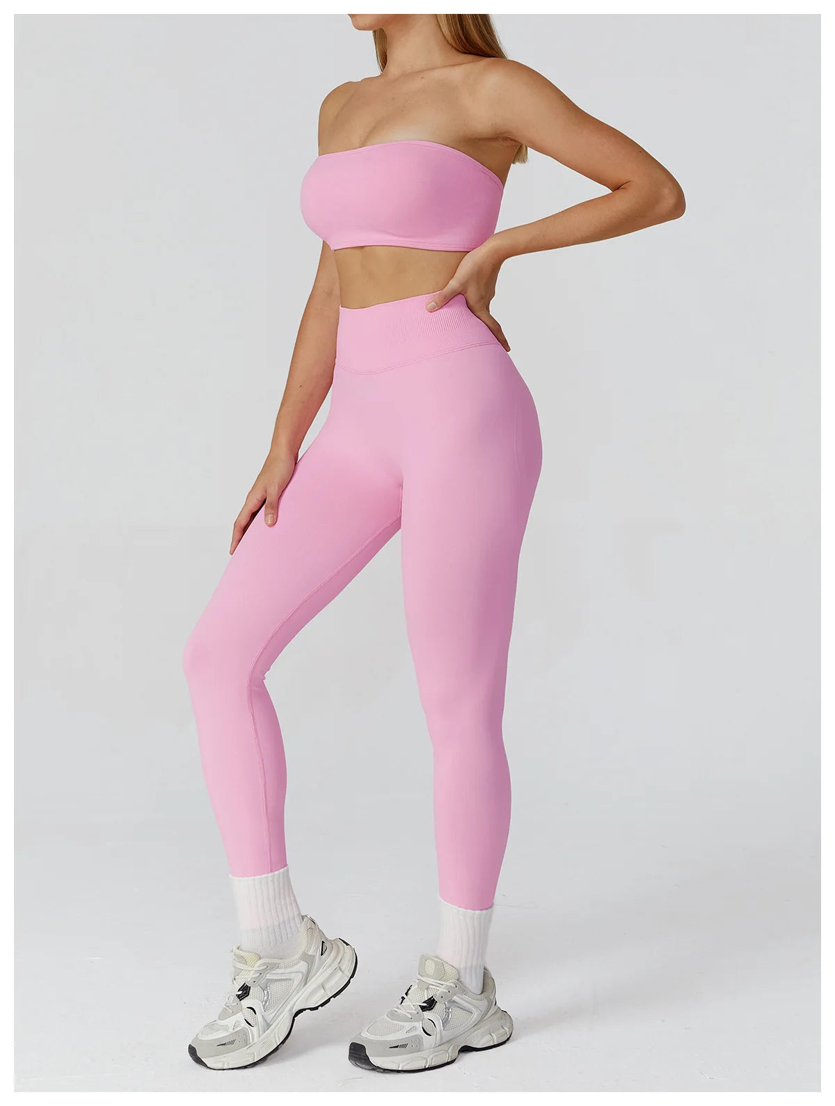 2-Piece High-Waist Yoga Set with Crop Top