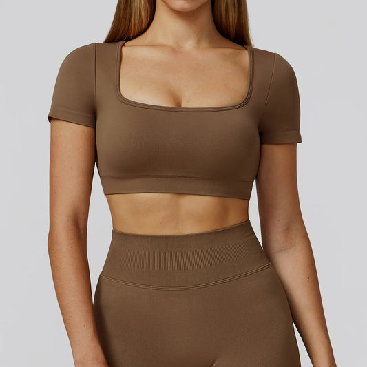 Women’s Seamless Short-Sleeve Crop Top