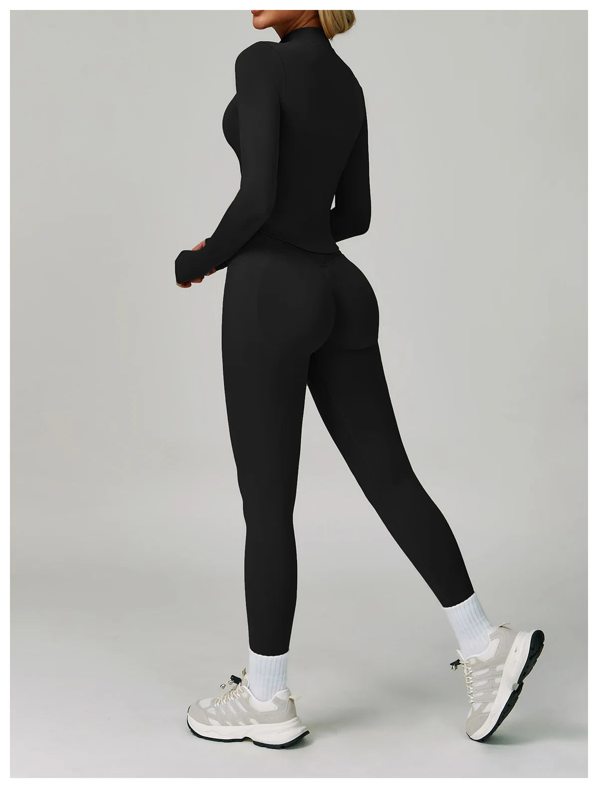 Compression Sports Top & High-Waist Leggings